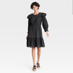 Universal thread sz S eyelet long sleeve dress